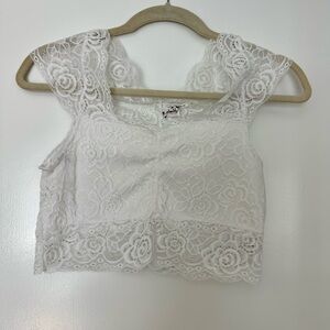 Free People Ivory Lace Bralette
